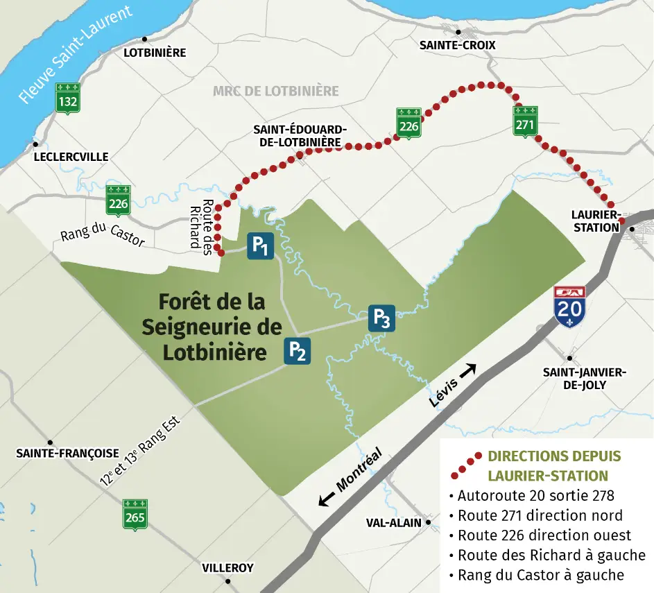 Carte de la Forêt Seigneurie de Lotbinière.