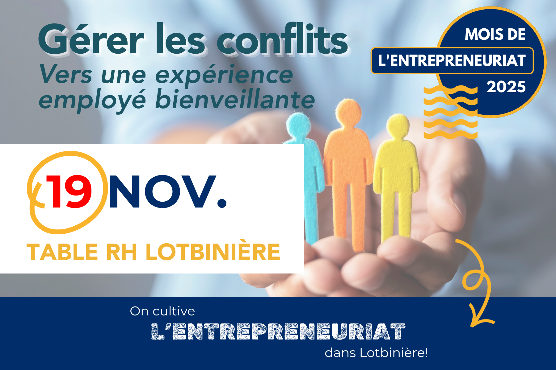 Annonce événement gestion des conflits Table RH Lotbinière